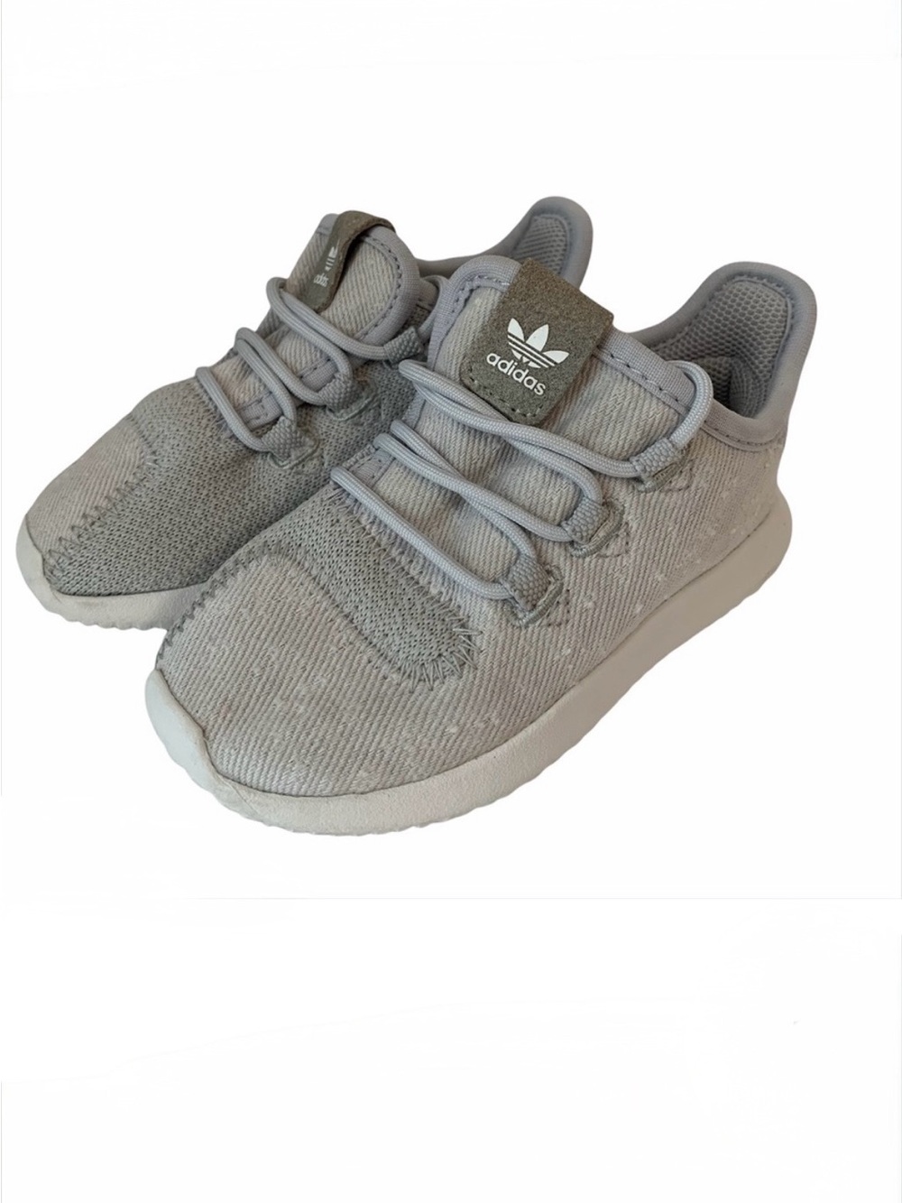 Adidas unisex tubular shadow gray white 7 toddler lace up sneakers running shoes